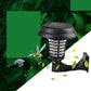 Black wall-mounted mosquito killer lamp with solar panel dome and lantern grille