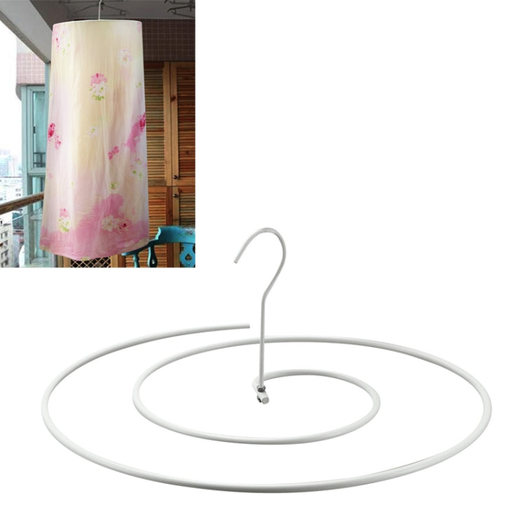 White round spiral drying rack with hanging hook stand