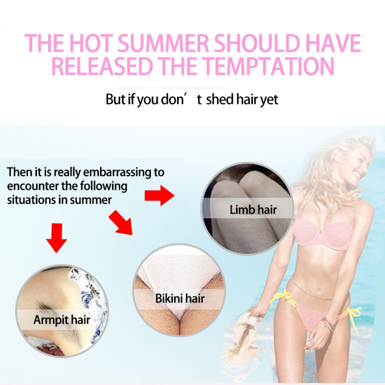 Electric body hair remover infographic for armpit, bikini, and limb hair removal