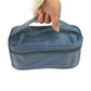 Navy zip storage pouch for electric hair curling roller set