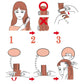 Hair curling tutorial diagram showing roller placement steps
