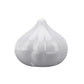 Garlic-shaped vegetable storage container, white with ridged top