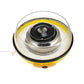 Mini electric cotton candy machine with stainless heating head under clear dome