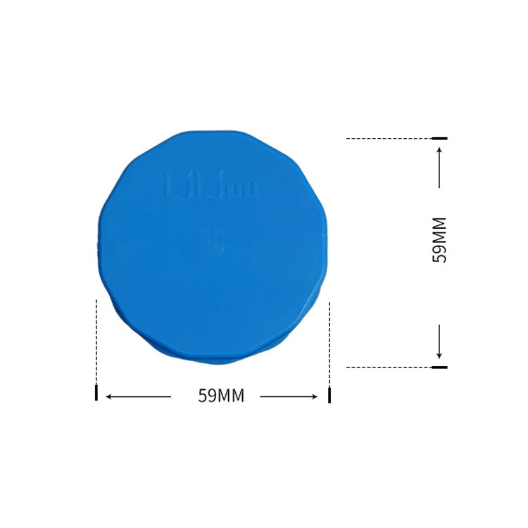 Blue octagonal felt pad, bicycle chain oiler size 59mm x 59mm