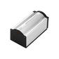 Stainless steel automatic soap dispenser with black side accents and top