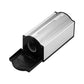 Stainless steel automatic soap dispenser with open reservoir and black base
