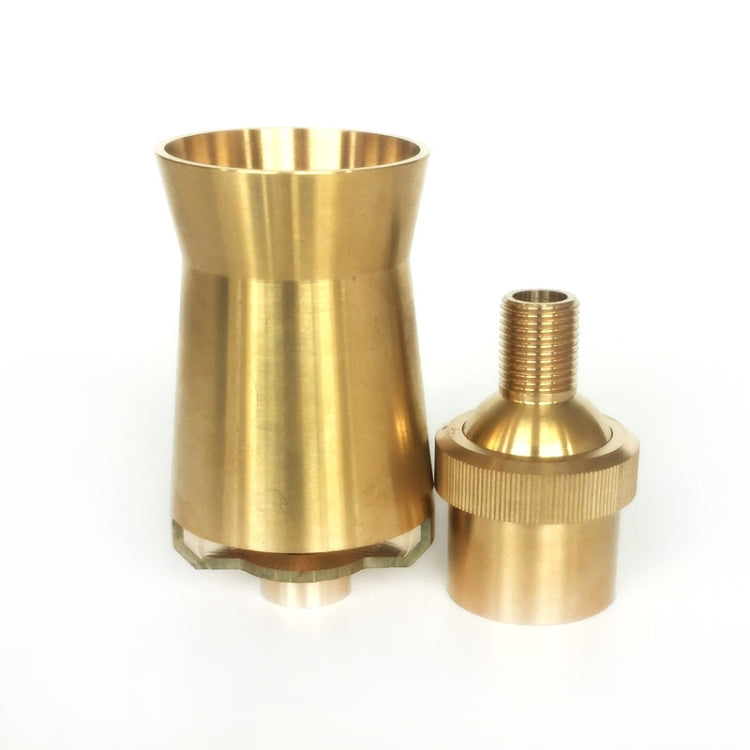 Two-piece brass fountain nozzle kit with threaded connections
