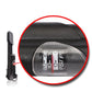 Mini bicycle pump gauge close-up with red needle and PSI markings
