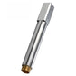 Round chrome handheld shower head with fine spray holes