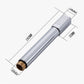 Chrome handheld shower head with round face and rectangular spray panel