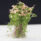 Artificial flower bush for model building, pale pink blossoms with green foliage in pot