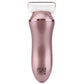 Waterproof electric epilator, rose-gold handle with white foil head and CE markings