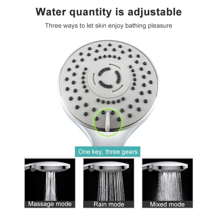 Handheld shower head with spray settings switch and nozzle faceplate