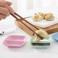 Set of wheat-straw 2-in-1 seasoning dishes in green, pink, and blue