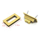 Gilt metal lock clasp frame and prong pins with bar latch