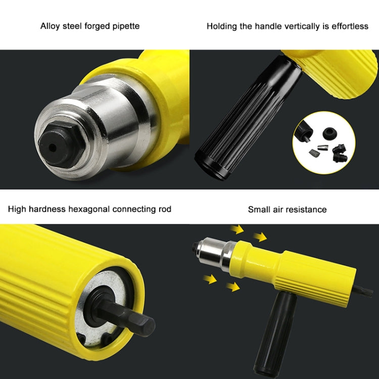 Yellow conversion head accessory with alloy steel connector rod and black handle