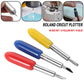 Carving tool set with 3 colored handles (red, blue, yellow) and sharp metal tips