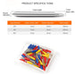 Carving tool set in clear plastic box, mixed metal bits with colored handle sleeves