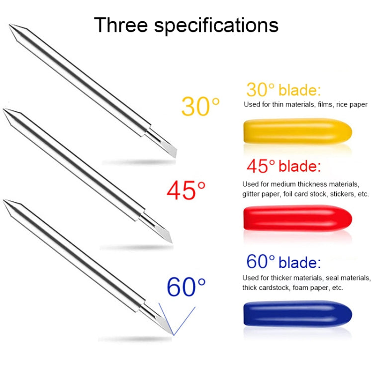 Carving tools showing three blade styles with yellow, red, and blue handle sleeves