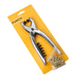 Eyelet compression pliers kit in package with brass grommets and punch dies