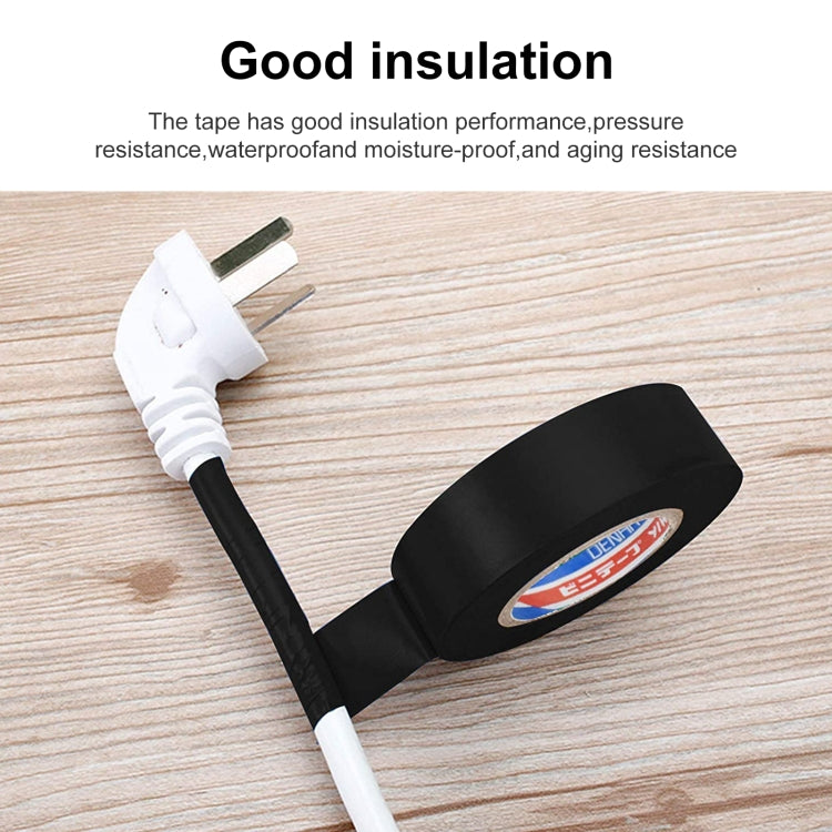 Black vinyl electrical insulating tape applied to a power plug on a wooden surface