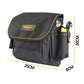 WINHUNT black canvas tool bag size marked 25cm x 30cm x 6cm with yellow trim