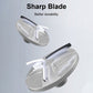Foil shaver blade assembly detail with silver cutter elements.