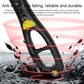 Handheld wireless signal detector with rugged anti-slip design and shock-guard silhouette