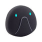Black mini GPS pet locator dome, side view with two glowing indicator lights