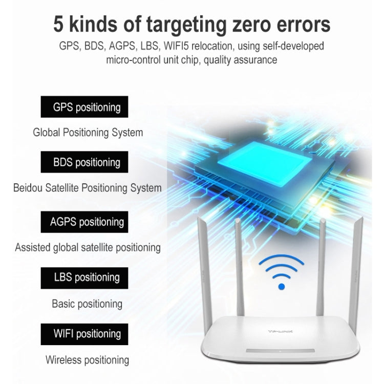 WiFi GPS positioning diagram with router graphic