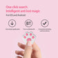 Pink paw-shaped mini Bluetooth GPS pet locator, with keyring loop
