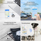 White paw-shaped mini Bluetooth GPS pet locator for anti-lost tracking