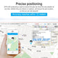 Pet GPS tracker app shown on a phone display with a positioning map