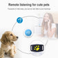 Pet GPS locator device with a dog and a phone remote listening diagram