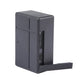Compact dark gray GPS tracker with side ports and L-shaped mounting base