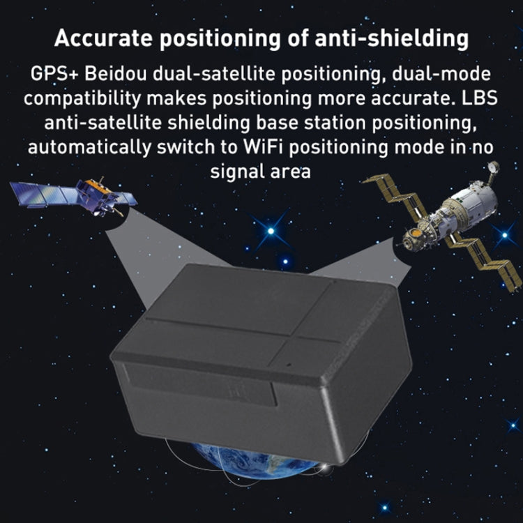 Dark gray anti-shield GPS tracker device with antenna housing