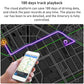 GPS tracker track playback shown with smartphone map route lines