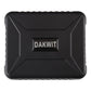 Black GPS vehicle tracker top view with DAKWIT logo