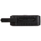 Black GPS vehicle tracker side view with port opening