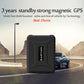 Black GPS vehicle tracker in protective case near a parked car