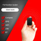 Hand holding black GPS WiFi LBS tracker with signal indicator