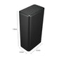 Black compact GPS locator with metallic top, rectangular slim body