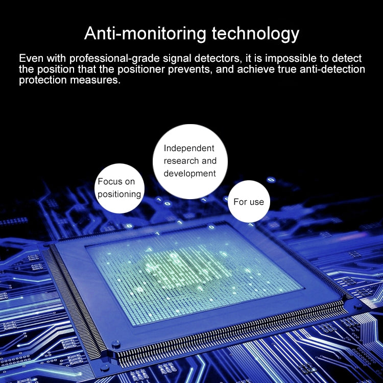 GPS locator anti-monitoring technology graphic on circuit board