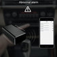 Black GPS mini tracker with alert icon and smartphone notification