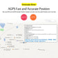 Pet GPS tracker app with AGPS/GPS accuracy map and status detail panel.