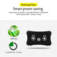 Black waterproof pet GPS tracker with power-saving and standby battery icons.