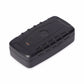 Black GPS tracker base with connector openings and circular mounting recess