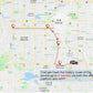 GPS tracking map with multiple location pins for the tracker route history