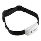 Pet GPS locator collar with black strap and white tracker case