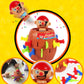 Pirate barrel game toy with red-capped pirate figure and multicolor sword pegs